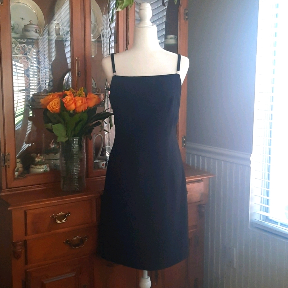 Beautiful black dress with bling on the straps